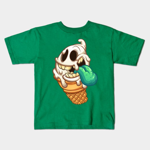 Ghost ice cream cone Kids T-Shirt by memoangeles